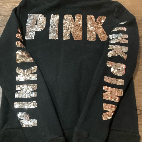 VS PINK OMBRÉ BLING HOODIE / BLING YOGA PANTS OUTFIT SET S - Picture 4 of 11